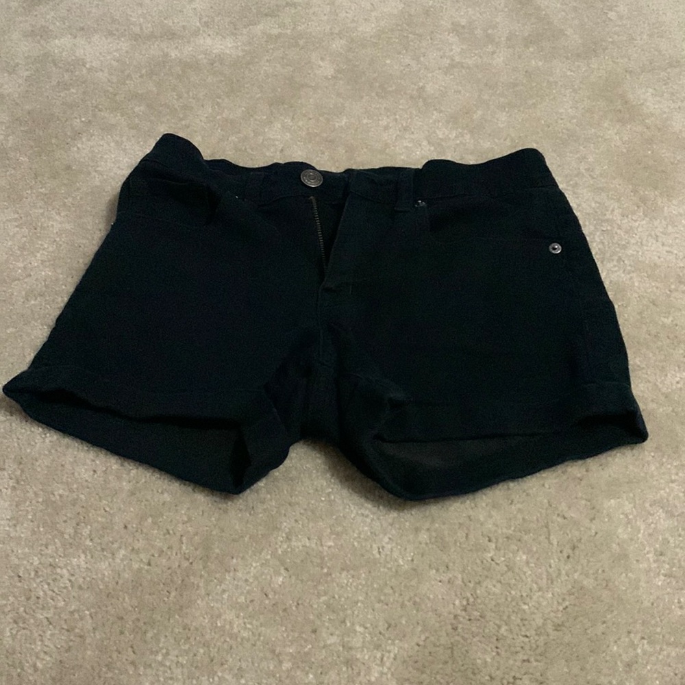 High rise midi Jean shorts